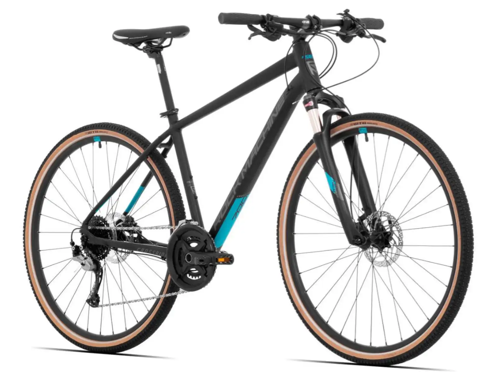 Rock Machine CrossRide 700 trekingový bicykel black/petrol VZOROK