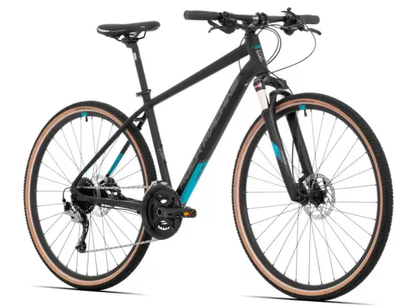Rock Machine CrossRide 700 trekingový bicykel black/petrol VZOROK