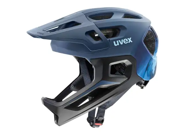 Uvex React JR Fullface MTB prilba Dusk blue matt