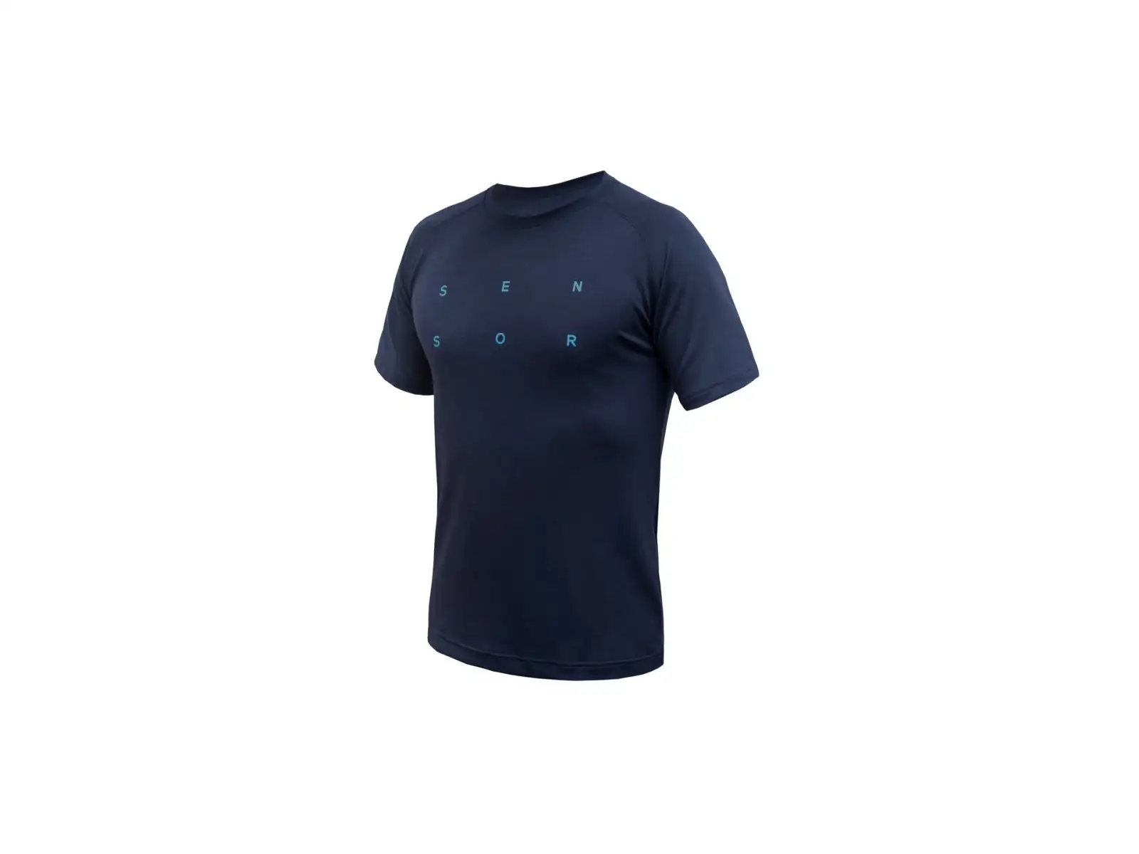 Sensor Merino Blend Typo pánske tričko krátky rukáv Deep Blue