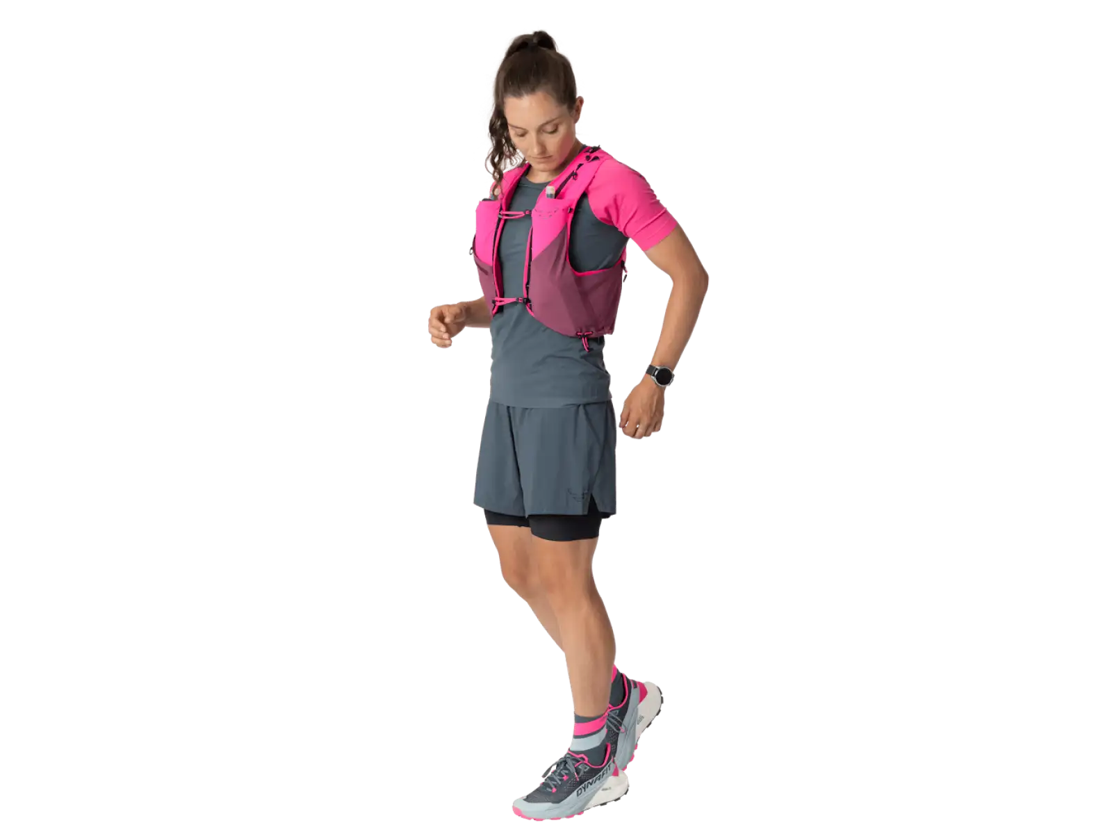 Dynafit Alpine 8 l bežecká vesta Pink Glo/Amaranth