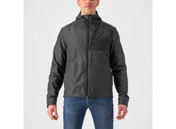 Castelli Riscalda Puffy pánska bunda dark gray/eletric lime