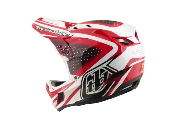 Troy Lee Designs D4 Polyacrylite MIPS prilba Line Fire/white