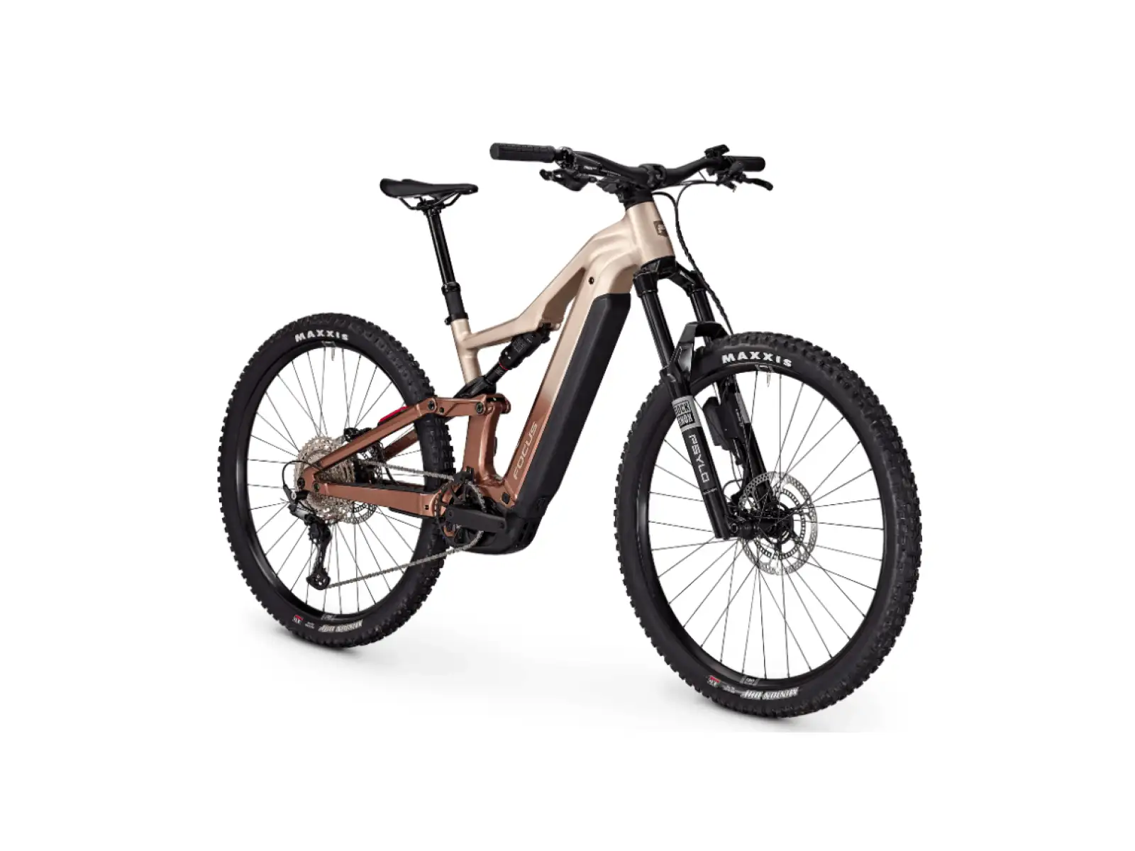 Focus Thron2 6.8 ABS celoodpružený elektrobicykel (800 Wh Adamantsilver / Platinumbronze)