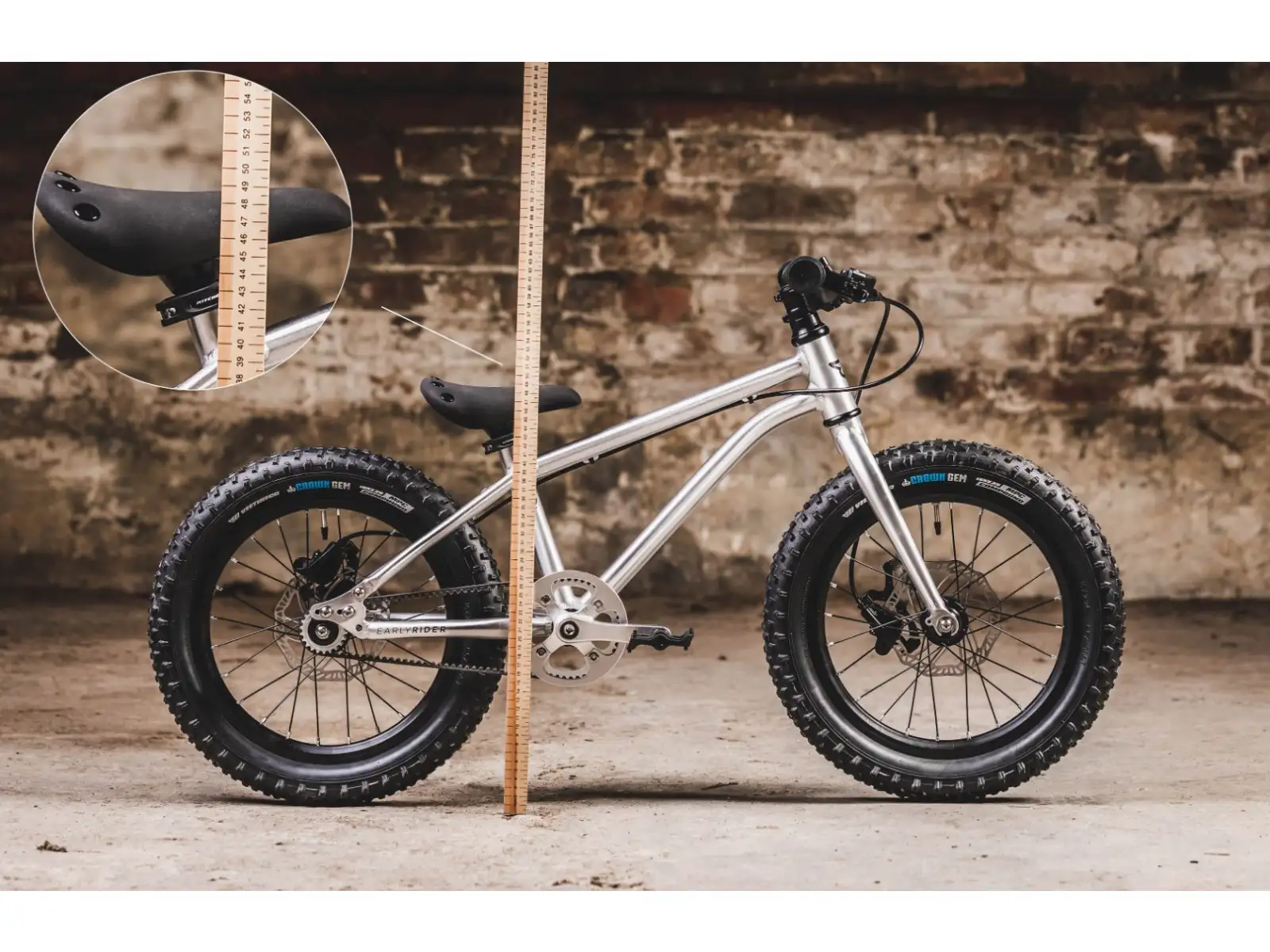 Early Rider Seeker X16 detský bicykel Brushed Aluminium
