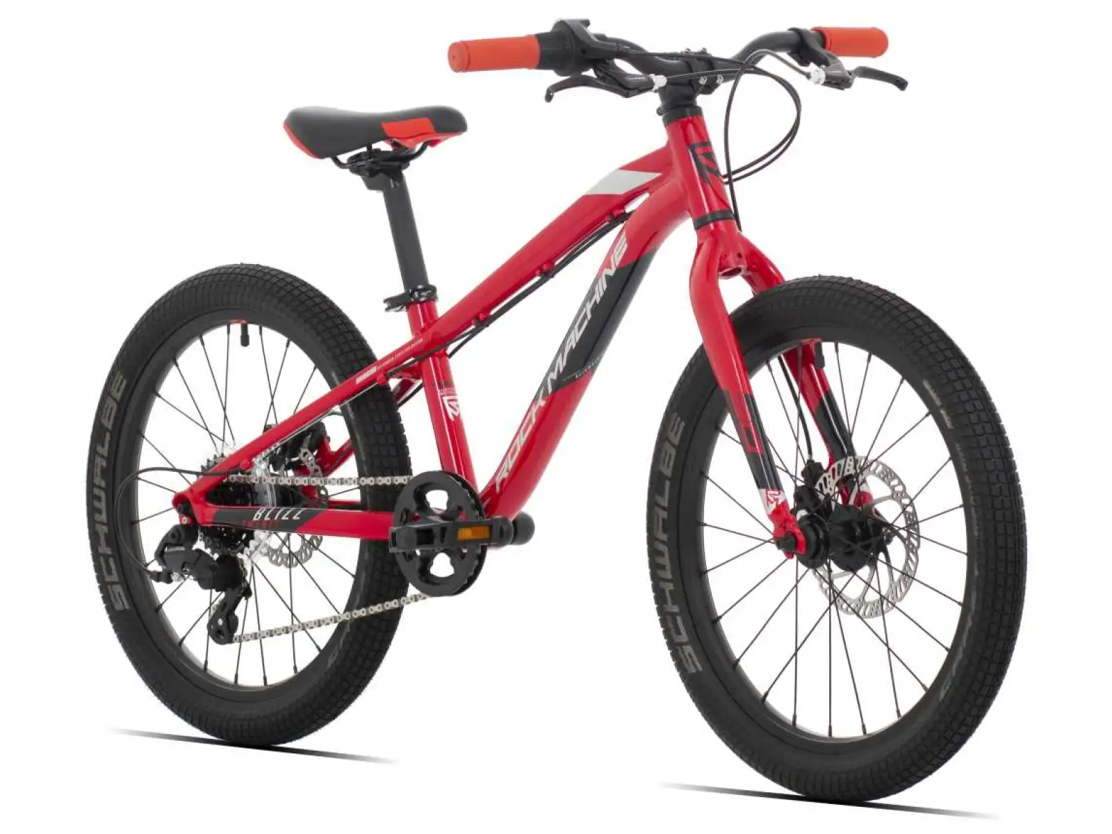 Rock Machine Blizz 20 MD detský bicykel Gloss červená/biela/čierna