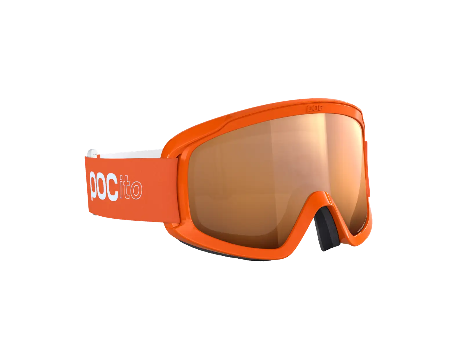 POCito Opsin detské lyžiarske okuliare Fluorescent Orange/Partly Sunny Light Orange