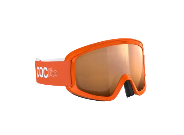 POCito Opsin detské lyžiarske okuliare Fluorescent Orange/Partly Sunny Light Orange