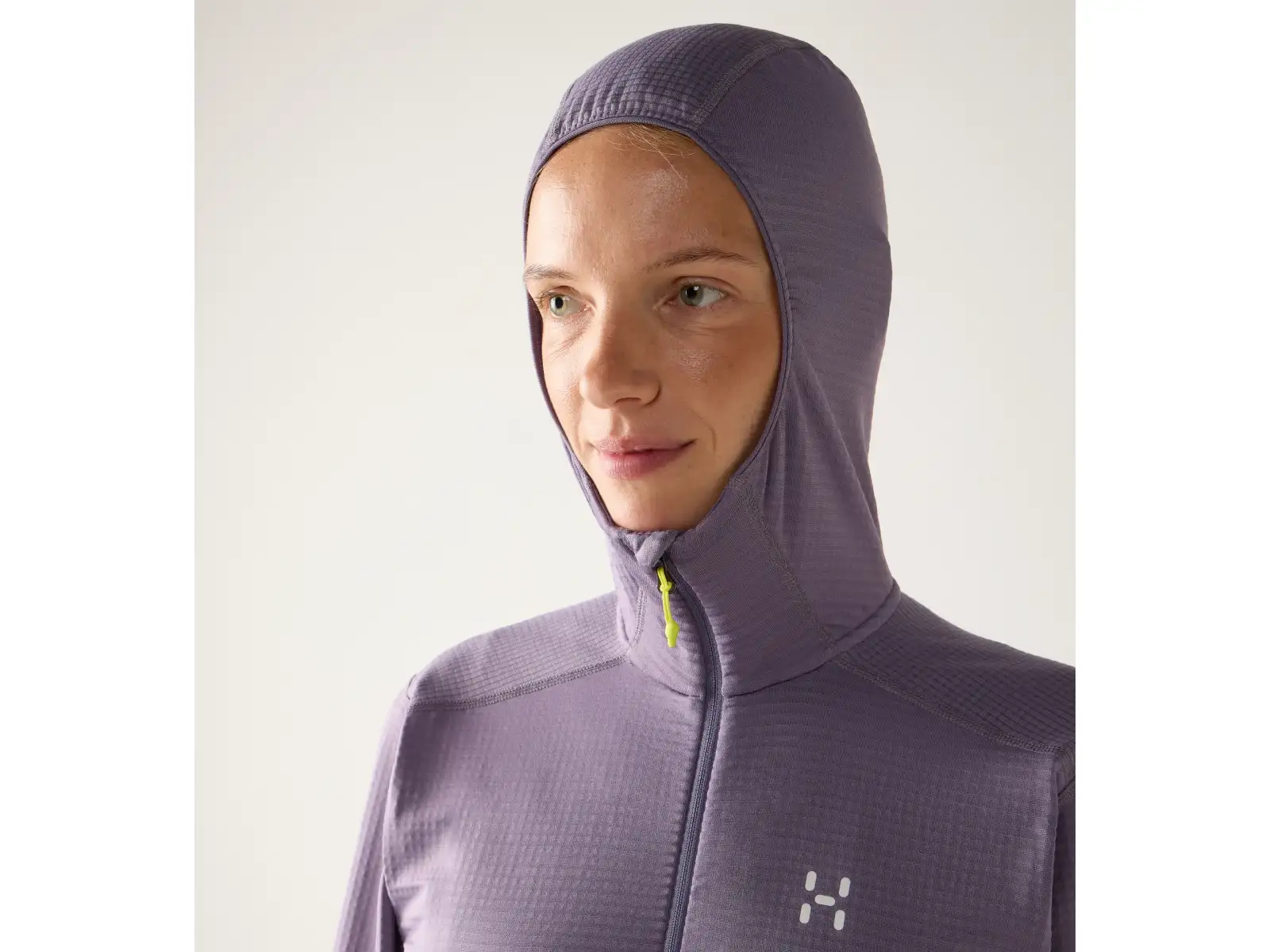 Haglöfs L.I.M Mid Multi Hood dámska mikina s kapucňou Purple Fog