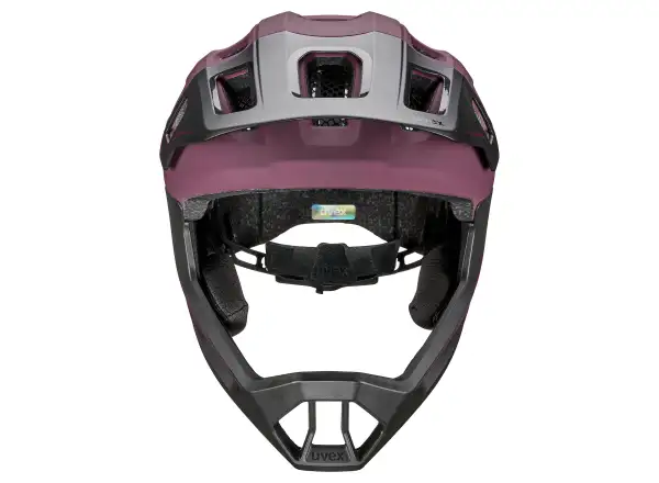 Uvex React JR Fullface MTB prilba Cranberry matt
