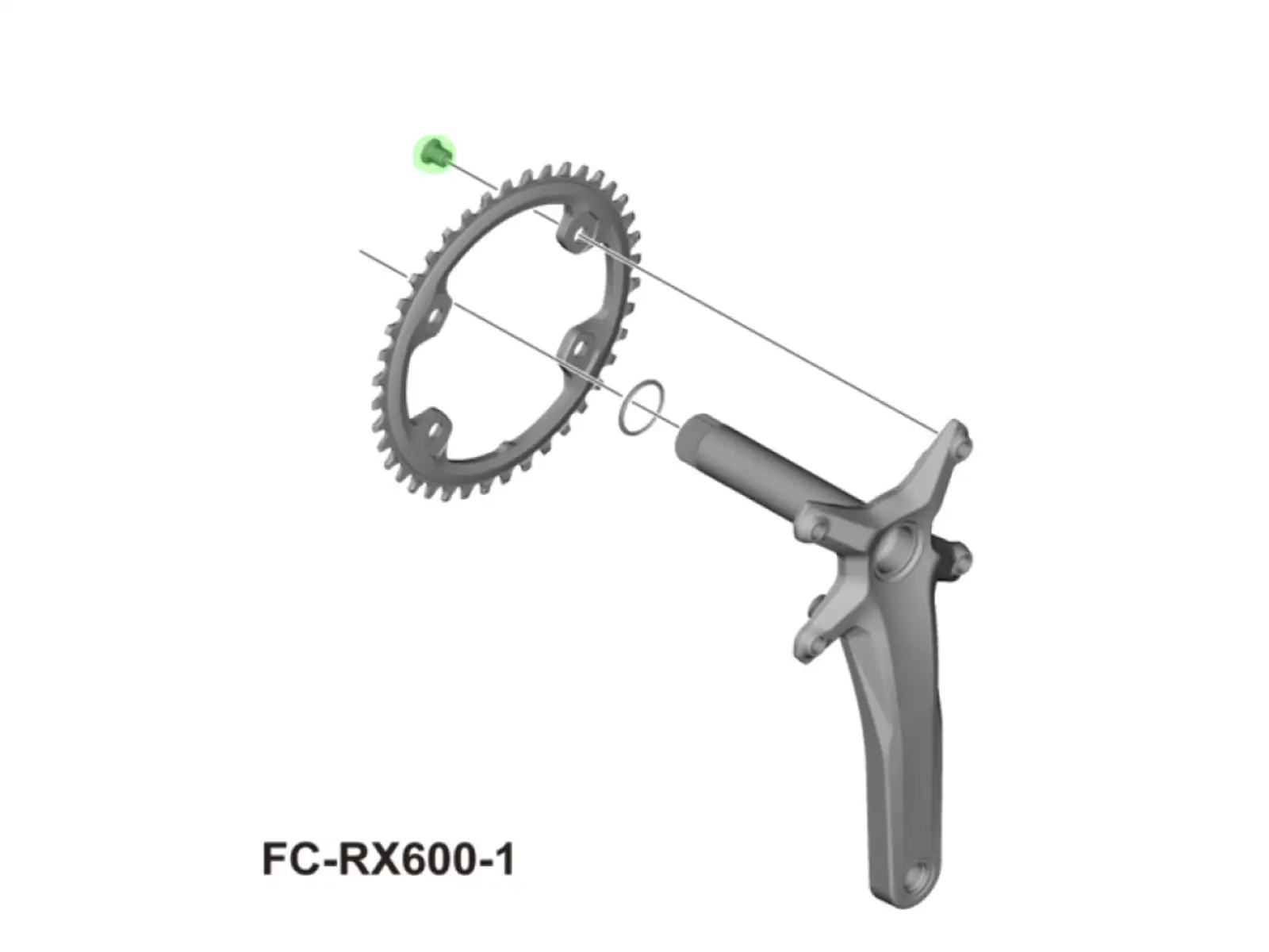 Shimano sada skrutiek pre prevodník kľúk FC-RX600