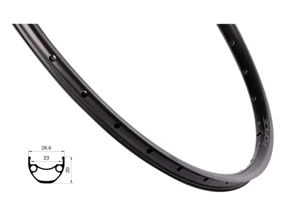 Ráfik Force XC Disc 622x23 32 dier (čierna)