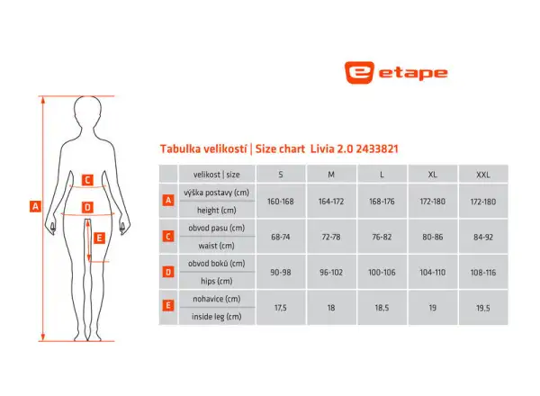 Etape Livia 2.0 dámske kraťasy s vložkou čierna/ružová