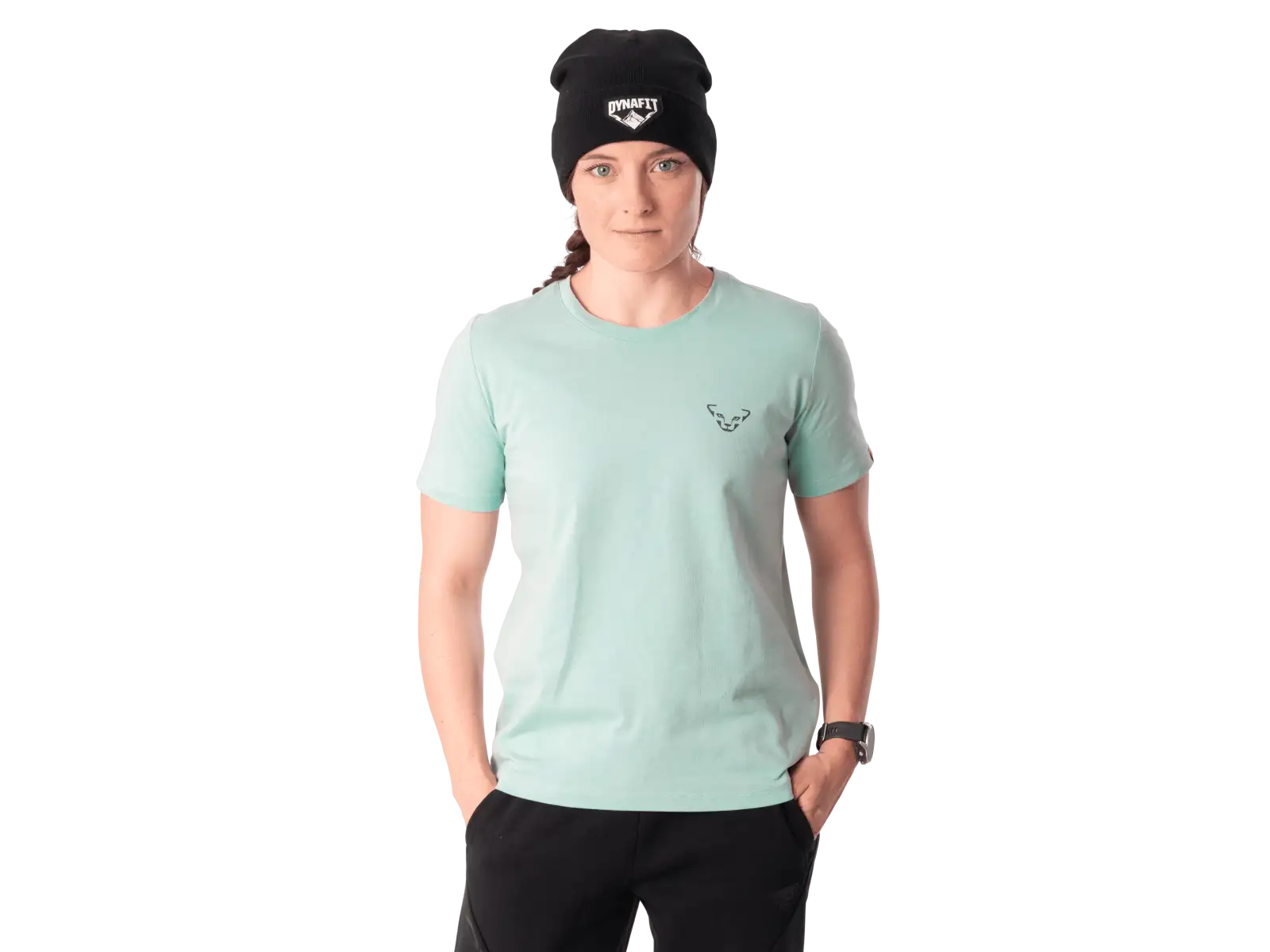 Dynafit Back Graphic Cotton dámske tričko krátky rukáv Cloud Blue/Twilight