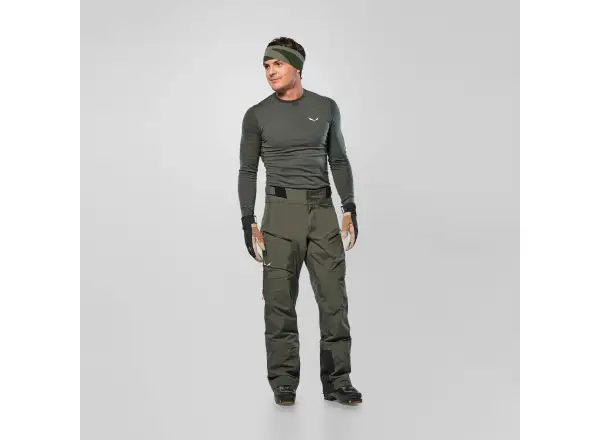 Salewa Sella 3L Powertex pánske nohavice Dark Olive