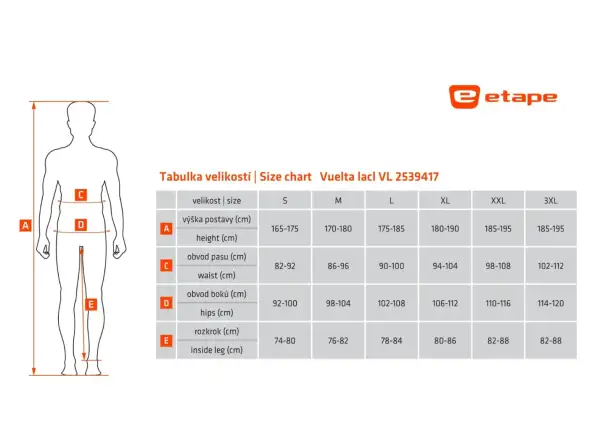 Etape Vuelta pánske nohavice s trakmi a vložkou čierna/reflex