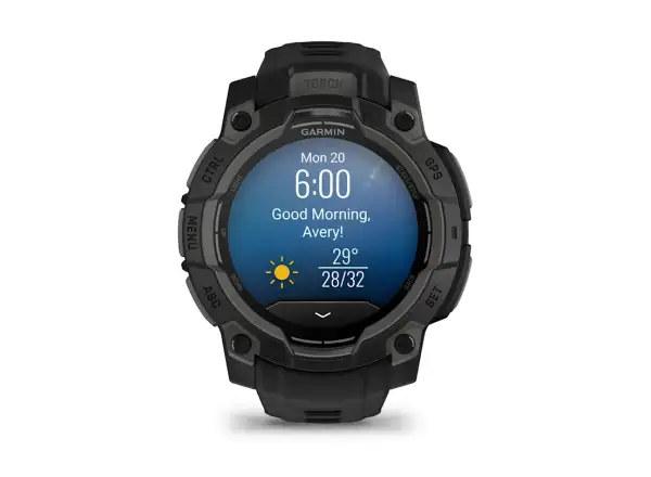 Garmin Instinct 3 Amoled 45 mm inteligentné hodinky Black/Black remienok