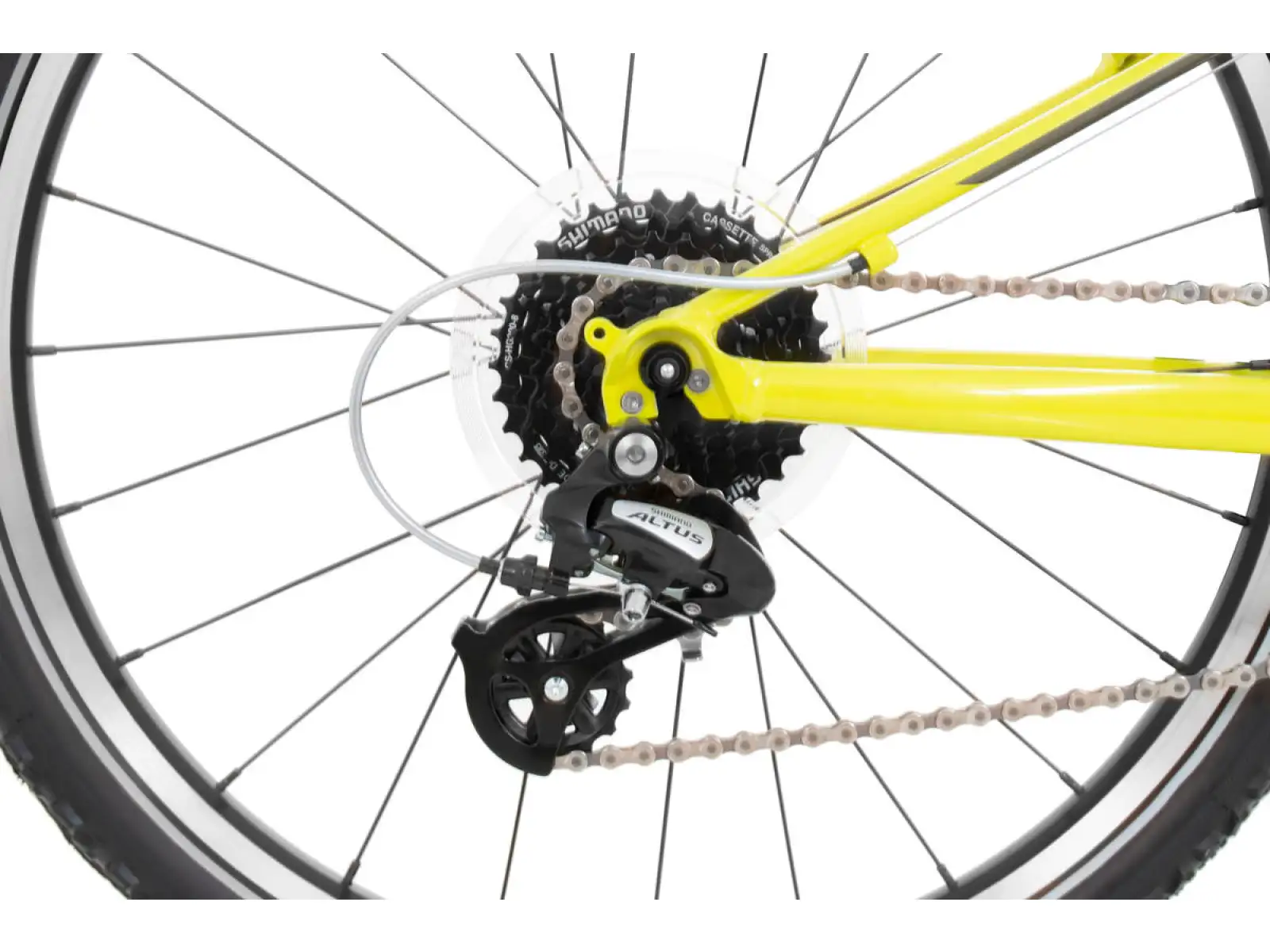 Rock Machine Thunder 24 Gloss Radioactive Yellow/Black/Dark Grey detský bicykel