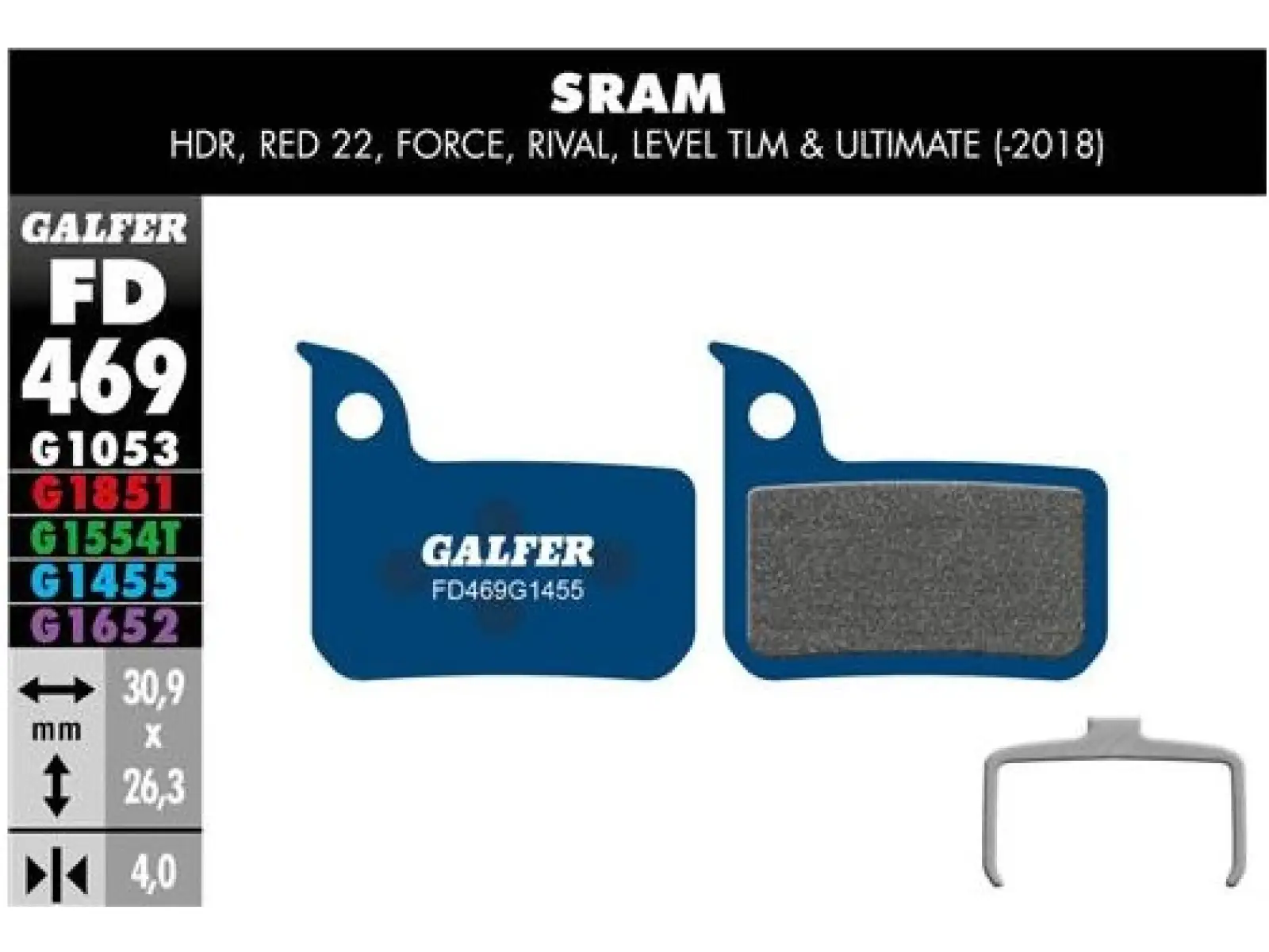 Brzdové doštičky Galfer FD469 Road G1455 pre Sram