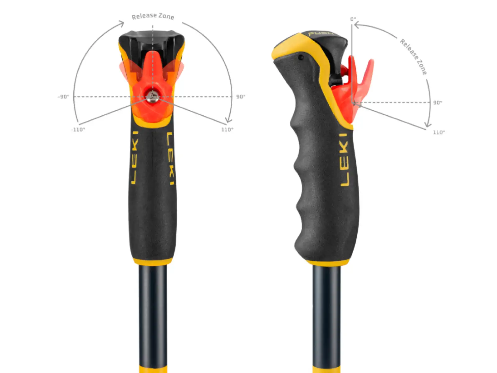 Leki Spitfire Vario 3D zjazdové palice Denimblue/Aegeanblue/Mustardyellow