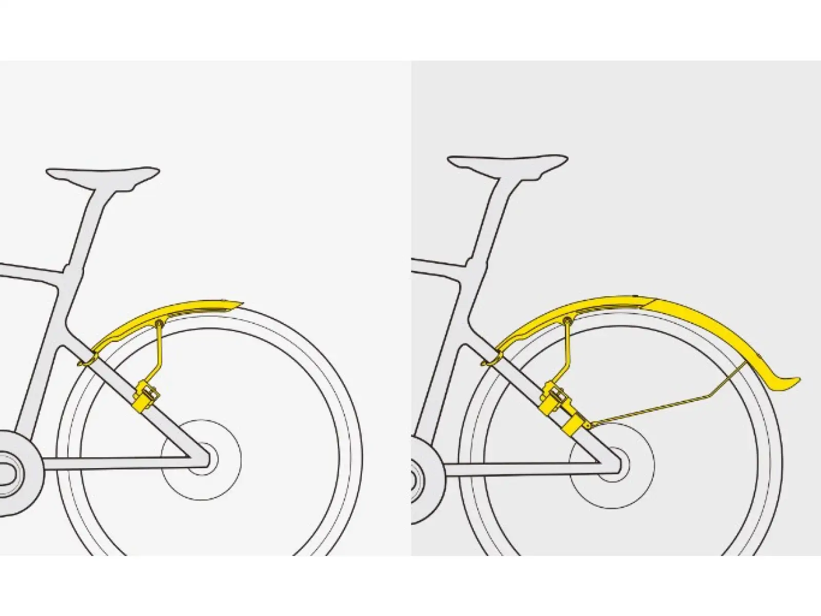 Sada blatníkov TetraFender G1 a G2 pre štrkové bicykle do 650C/700C*50C