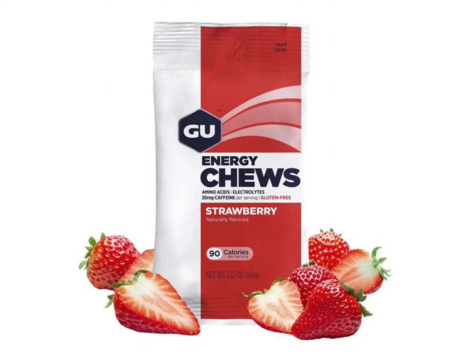 GU Energy Chews Strawberry 60 g