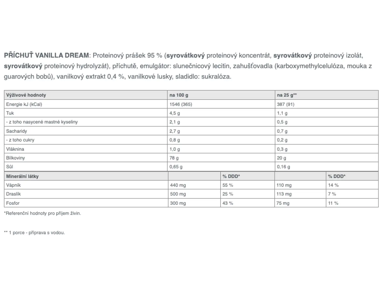 Srvátkový nápoj Sponser Whey Triple Source Protein (500 g)