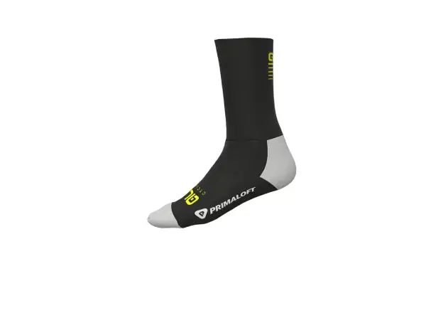 Alé Thermo Primaloft zimné ponožky čierna/fluo žltá