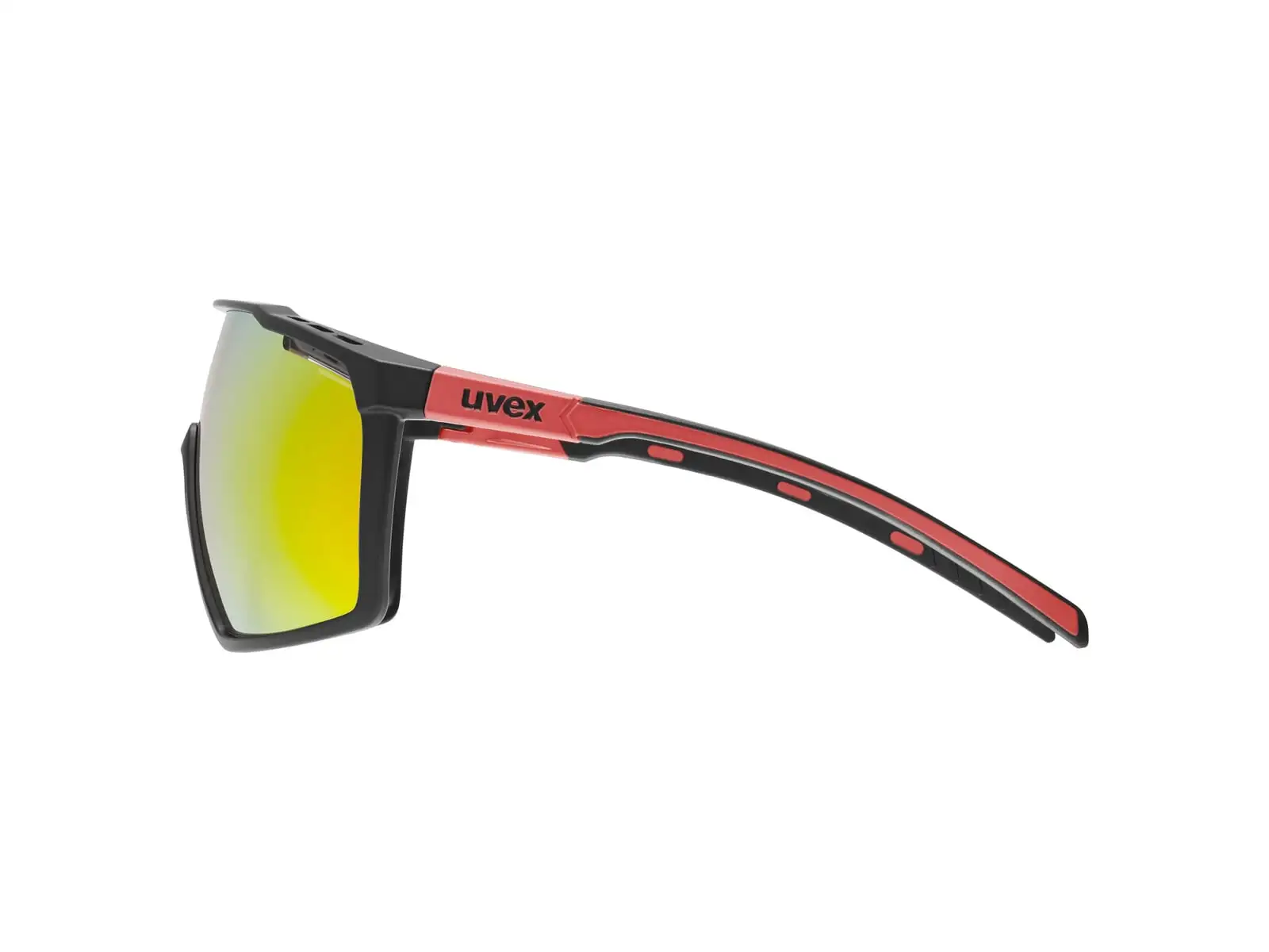 Uvex MTN Perform cyklistické okuliare Black Red M/Mirror Red