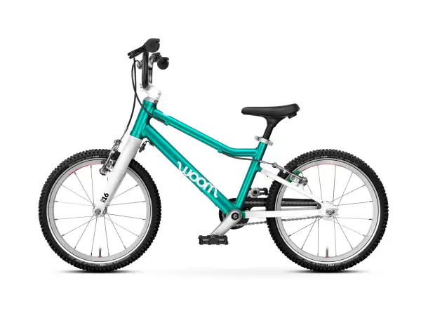 Woom GO 3 Automagic Metallic Turquoise 16 detský bicykel