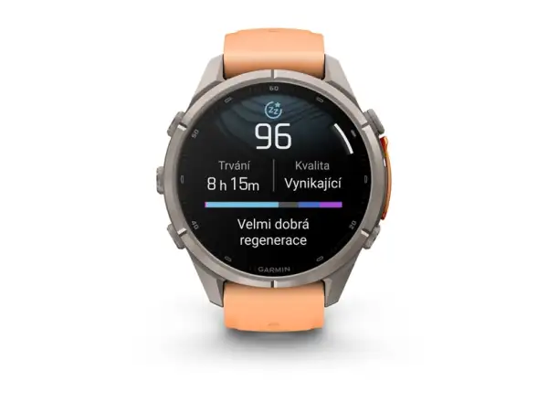 Garmin fenix 9 Pro – inReach 43 mm smart hodinky Titanium Shell pink/autumn orange silicone band