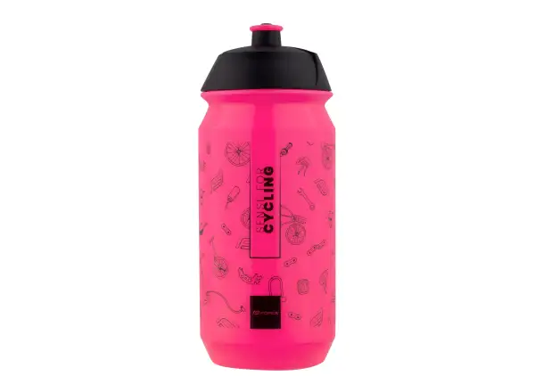 Force Play cyklistická fľaša 500 ml ružová/čierna