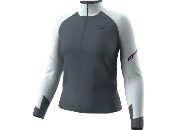 Dynafit Alpine 1/2 Zip dámske tričko dlhý rukáv Cloud Blue
