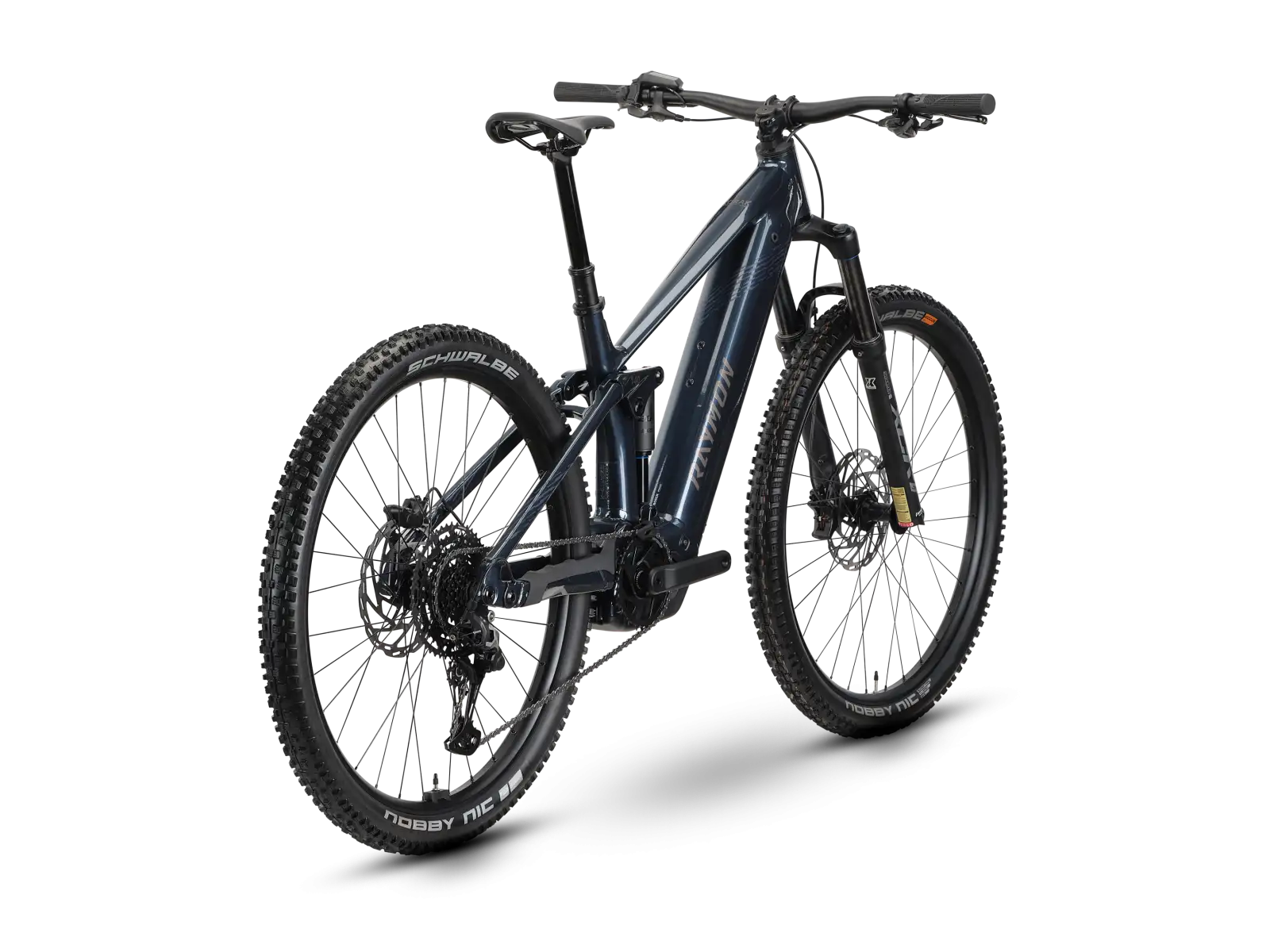 Raymon Korak Comp steelblue/taupe celoodpružený elektrobicykel