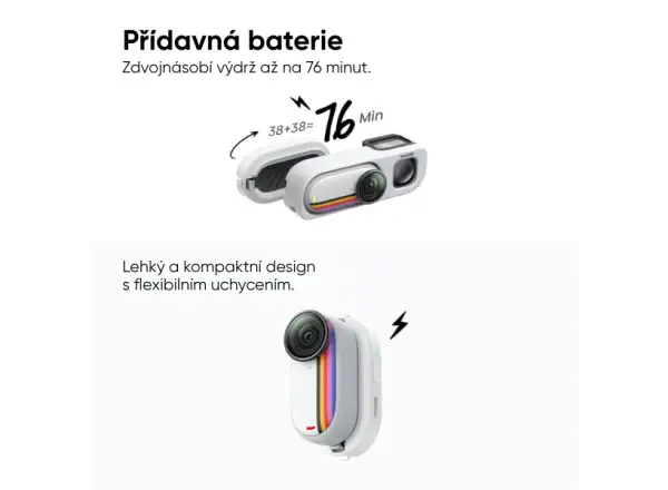 Insta360 GO 3S kamera Retro bundle 128 GB špeciálna edícia biela