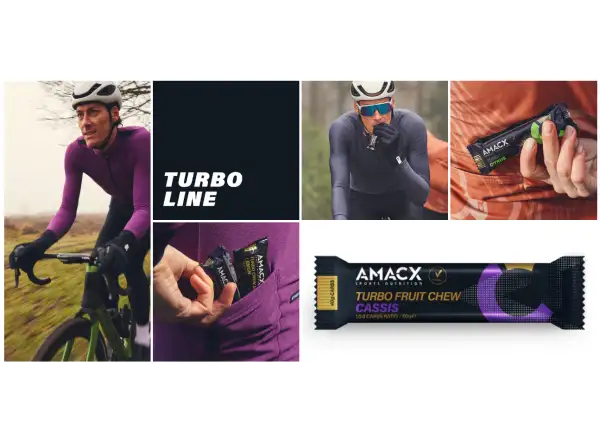 Amacx Turbo Fruit Chew energetická žuvačka 50 g Citrus