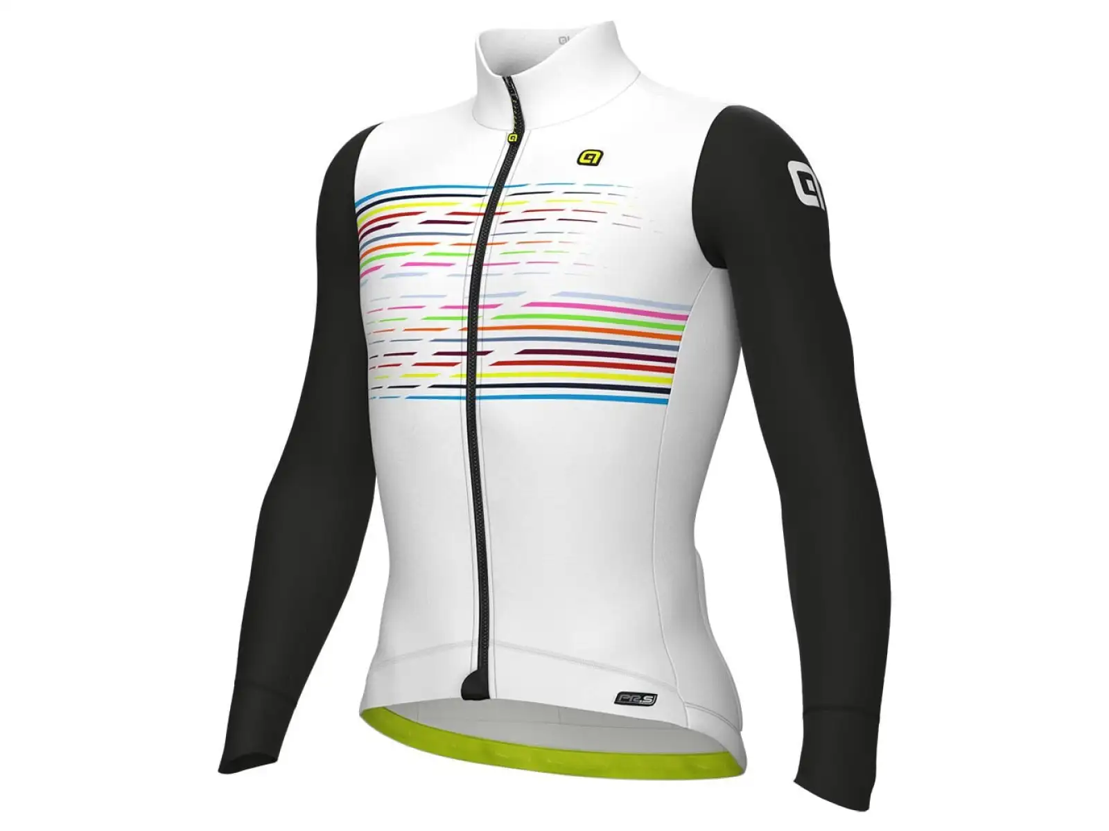 Alé PR-S Logo pánsky zateplený dres dlhý rukáv Bianco/White