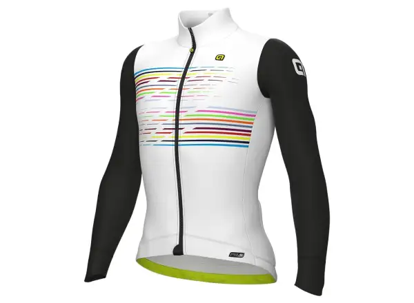 Alé PR-S Logo pánsky zateplený dres dlhý rukáv Bianco/White