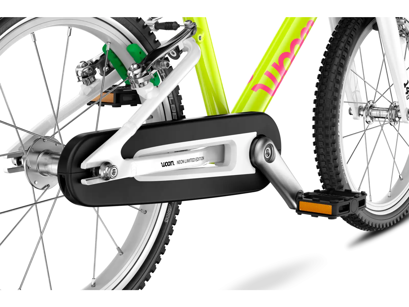 Woom GO 2 detský bicykel neon lime
