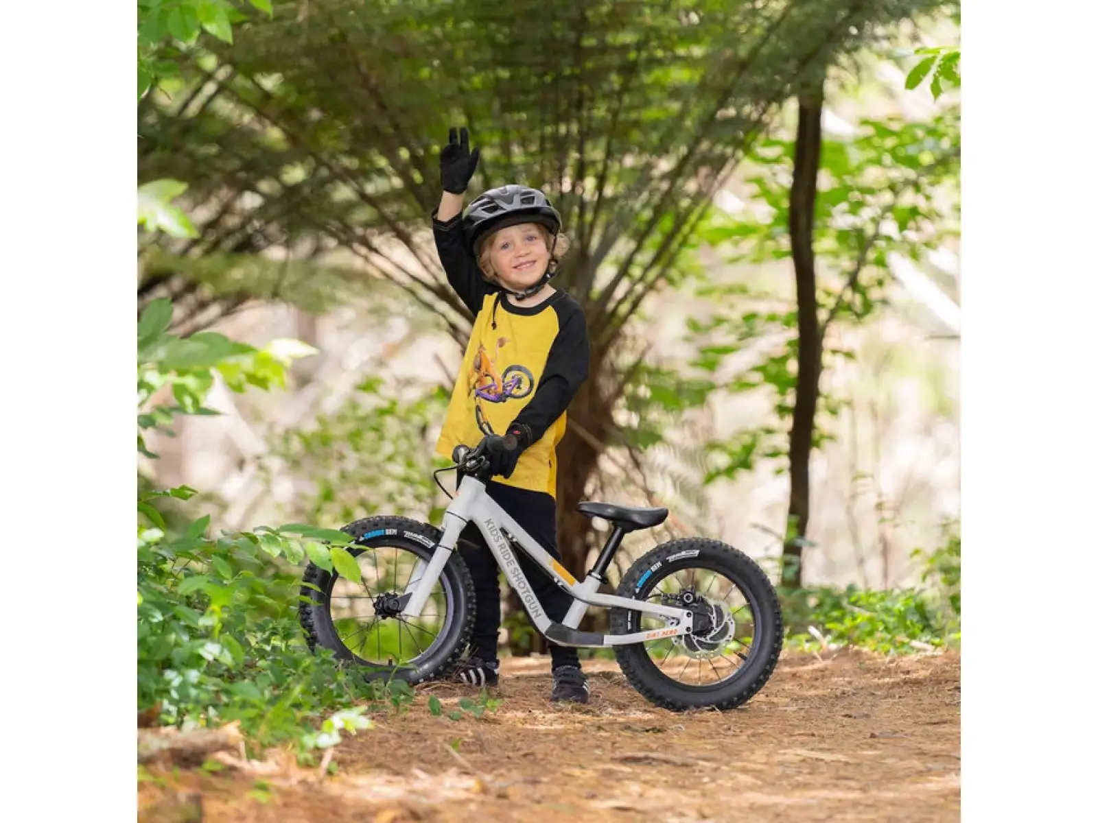 Kids Ride Shotgun Lion Windproof detský dres dlhý rukáv