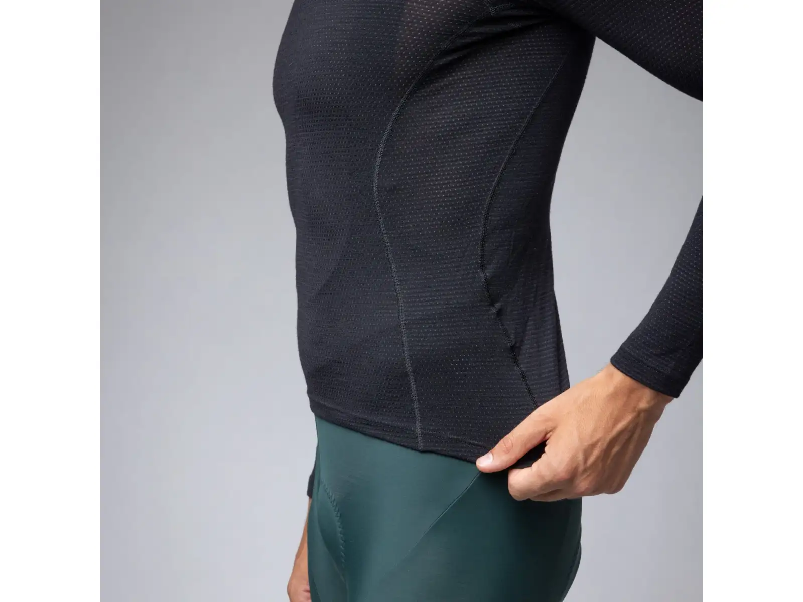 Alé Intimo Merino pánske spodné tričko dlhý rukáv Black