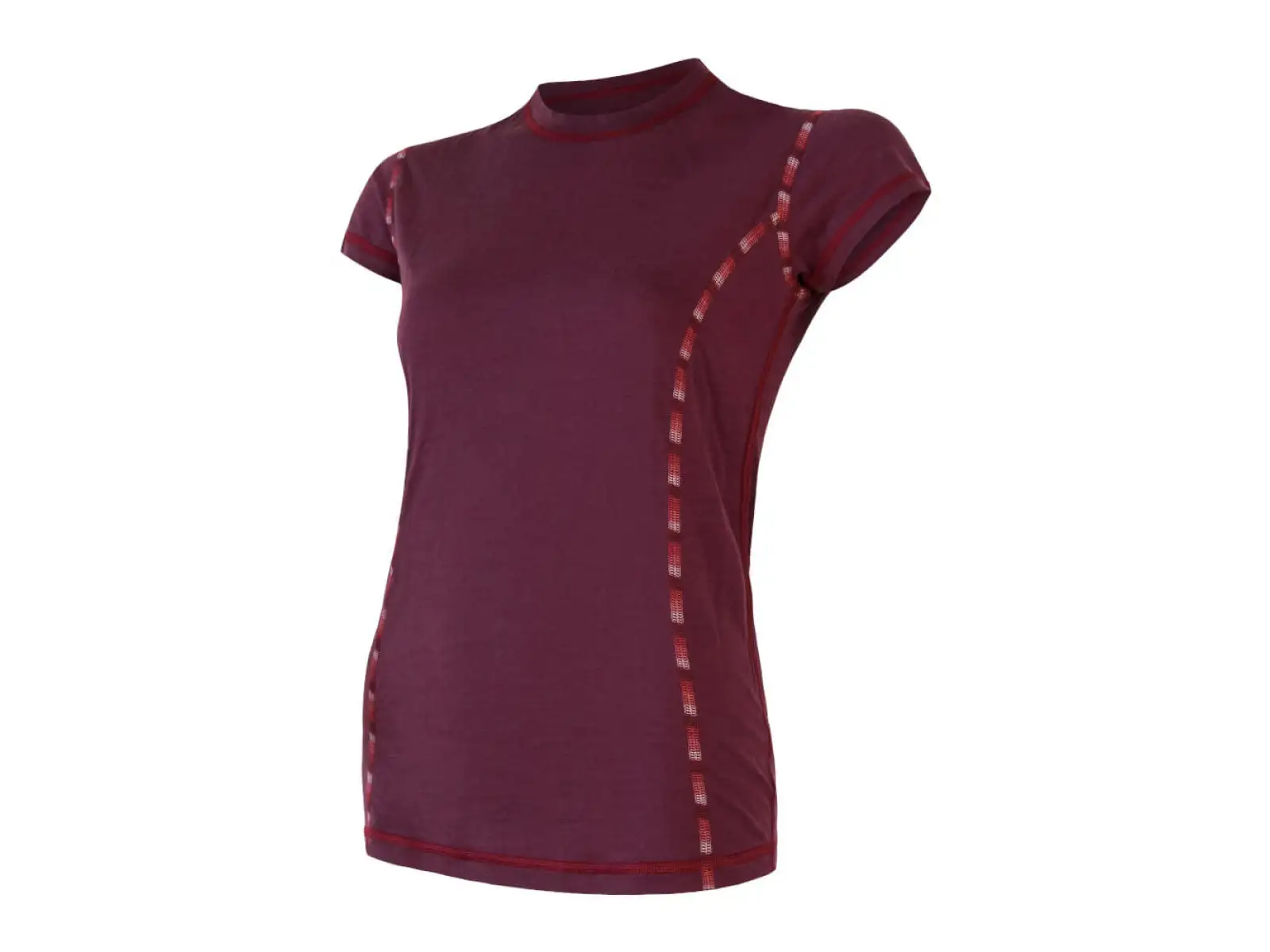 Sensor Merino Air dámske tričko s krátkym rukávom Port Red.