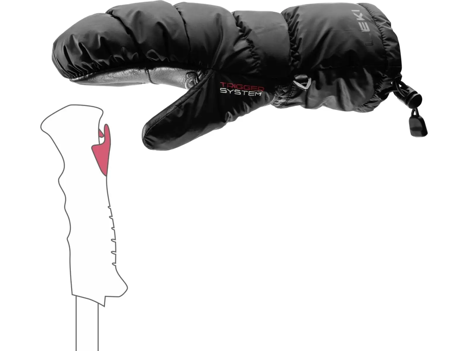 Leki Glace 3D Mitt dámske rukavice Black