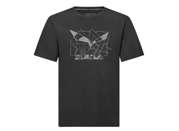 Salewa Eagle Geometric pánske tričko krátky rukáv Black Out