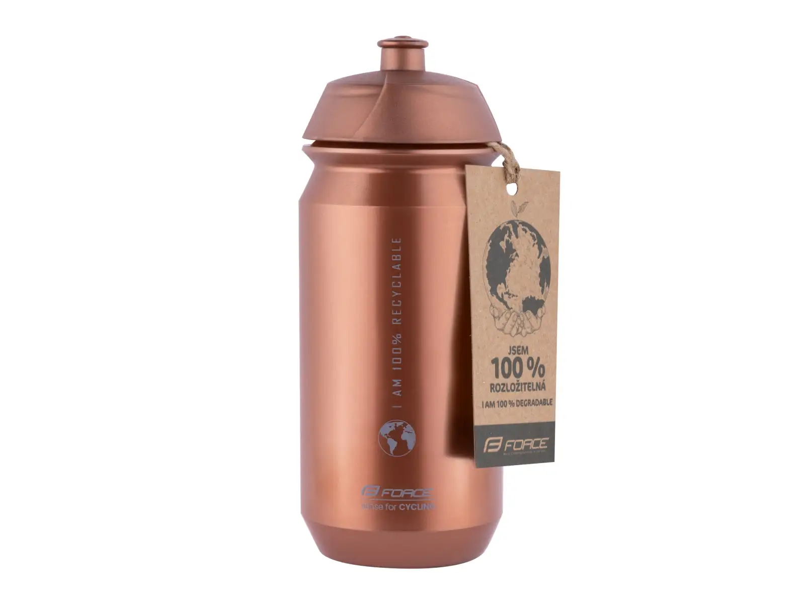 Force Bio Earth cyklistická fľaša 500 ml bronzová/sivá