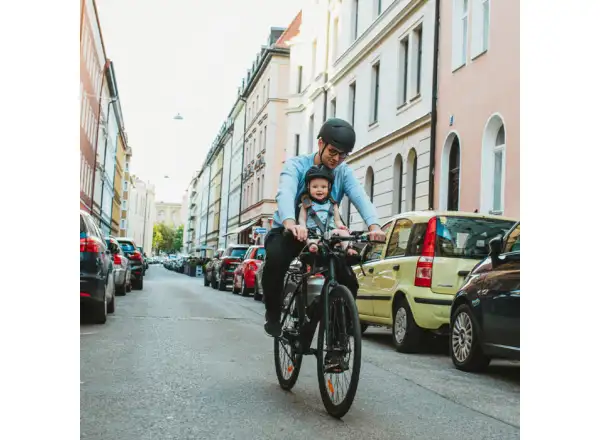 Predná detská sedačka Urban Iki s adaptérom na pätku Bincho Black