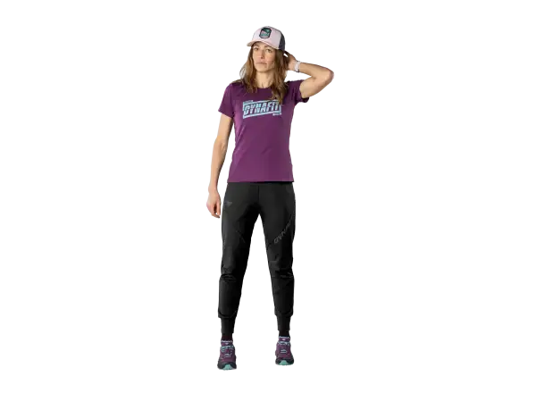 Dynafit Graphic Cotton dámske tričko s krátkym rukávom Royal Purple/Tabloid