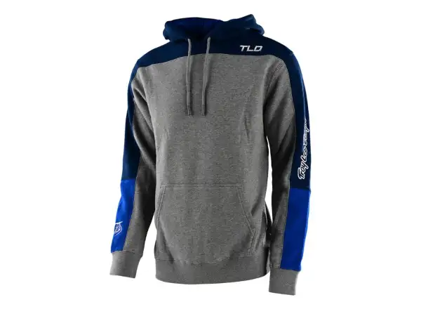 Troy Lee Designs Holeshot Pánska mikina Heather Gray/Blue