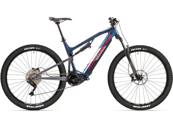 Rock Machine eBlizzard 30 S celoodpružený elektrobicykel Navy/Red/Grey