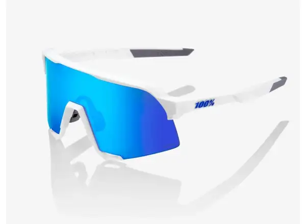 100% S3 okuliare Matte White/HiPER Blue Multilayer Mirror